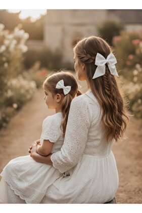 الإسكالوب اليدوية الأم ابنة الكلاسيكية التلقائية الأبيض القوس مشبك تصميم خاص، مشبك الزفاف الحناء المرأة