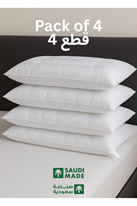 عبوة من 4 وسائد سرير - دعم لمحاذاة الرقبة والرأس والعمود الفقري