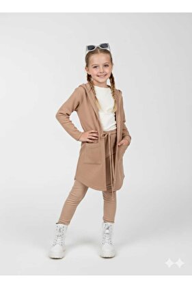 طقم بناتي بغطاء رأس كارديجان / ليجنز / بادي قماش مجدّل طقم من 3- قطع - عيد