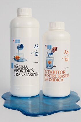 Κιτ 1,5 kg διαφανής εποξειδική ρητίνη AS123 με σκληρυντικό