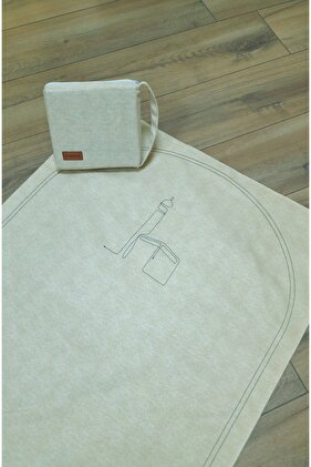 ÇANTALI Seccade Naturel Düz 70x115 KABE Nakış