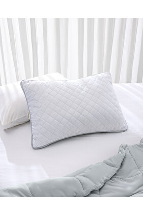 Klimalı Yastık - Beyaz/Açık Gri - 50x70 cm