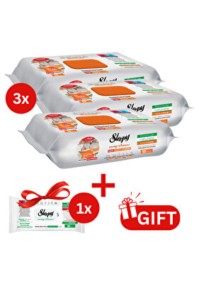 PACHET PROMO: 3× Șervețele Easy Clean portocală 50 buc + 1× Șervețele White Soap 30 buc