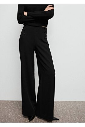 Düğmeli wideleg pantolon