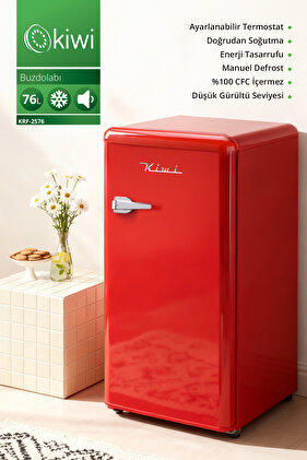 KRF-2576 Mini Buzdolabı 76 Lt Kapasite & Enerji Tasarruflu & Dahili Buzluk & Ayarlanabilir Termostat