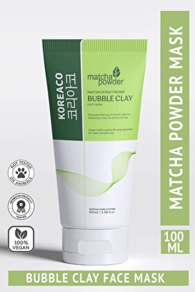 Matcha Mucize Bubble Clay Yüz Maskesi | Gözenek Temizleyici Yenileyici Köpüren Yüz Maskesi 100 ml