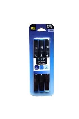 3 Lü  Çift Uçlu Marker Seti Blue mbl3