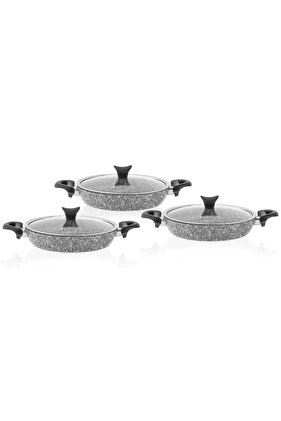 Ultra Granite 3-Piece Omelette Set - Pan with Plate and Lid