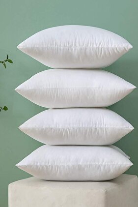 4lü Kırlent %100 Pamuk Kılıflı Silikon Dolgulu