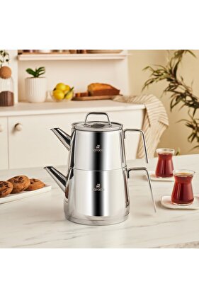 Steelina Edelstahl Teekannen-Set XL – Inox