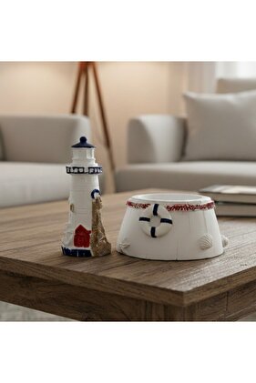 Deniz feneri, saksı, takı kutusu… 2’li set