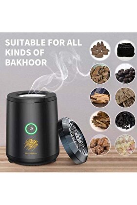 Oud Bakhoor Electric USB Rechargeable Bakhoor Incense burner for Home Office and Car