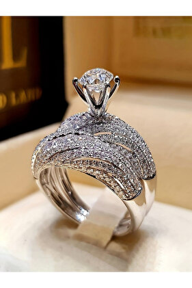 Rhinestone Inlaid Multi-Turn Ring