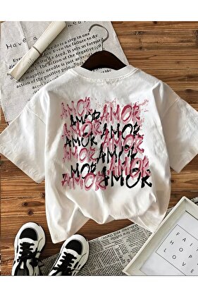 ΑΜΟΡ με τύπωμα oversized Μπλουζάκι