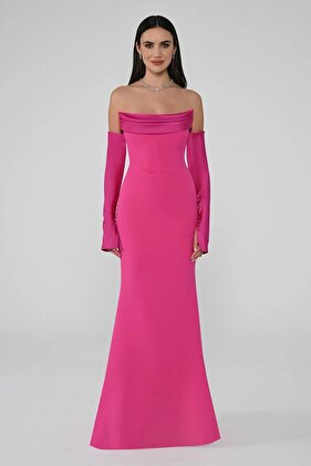 Fish Cut Strapless Long Dress
