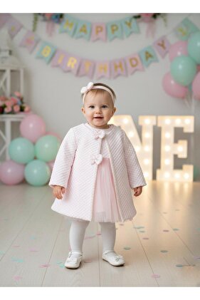 فستان معطف مزدوج للفتيات الصغيرات