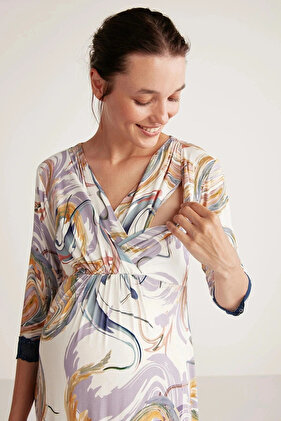 Yumuşak Dokulu Hamile Elbisesi