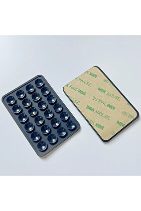 Black Silicone World Square Silicone Mobile Phone Fixing Suction Cup Car Mounted Bracket Phone Case