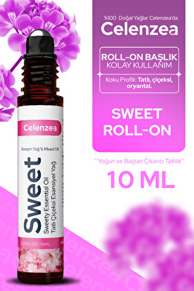 Sweet Karışım Esansiyel Uçucu Yağ Doğal Koku Esansı Tatlı Çiçeksi Roll On 10ml