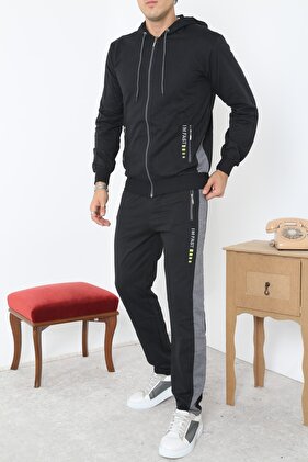 Černá pánská tepláková souprava na zip