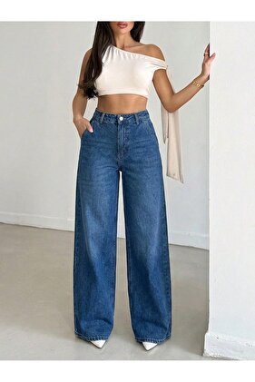 HIGH WAIST WIDE-LEG JEANS
