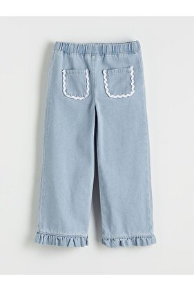 بنطال جينز للفتيات بخصر مطاطي من LCW Kids