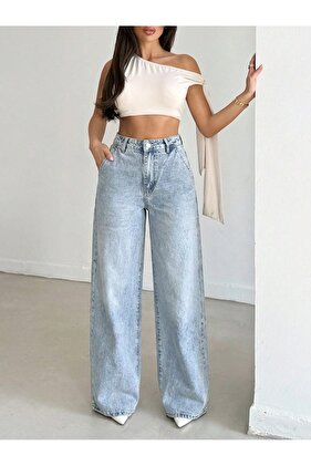 HIGH WAIST WIDE-LEG JEANS