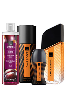 Full Speed Erkek Parfüm Deodorant Rollon Ve Duş Jeli Dörtlü Paket