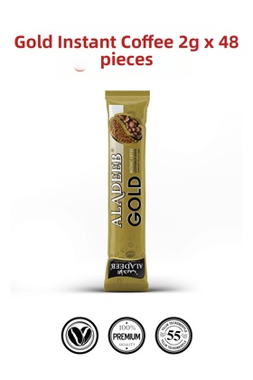 قهوة جولد سريعة التحضير 2 جرام × 48 قطعة قهوة قابلة للذوبان بدون سكر