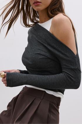 Çift asimetrik t-shirt