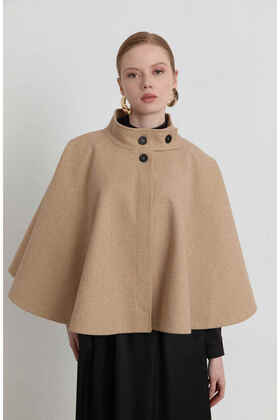 Kaşe Taş Pelerin Panço