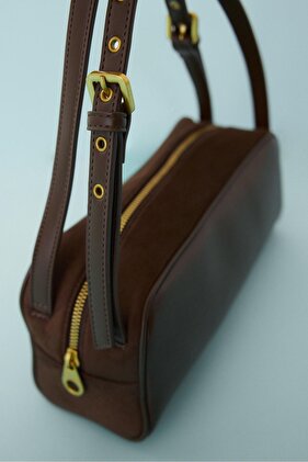 Kombine çift saplı omuz çantası