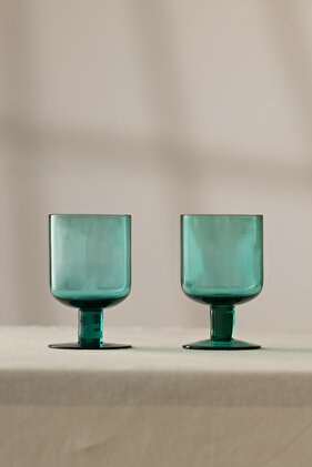 Shadow Handmade Self-Colored Set of 2 Ice Cream Cups Blue 320 Cc