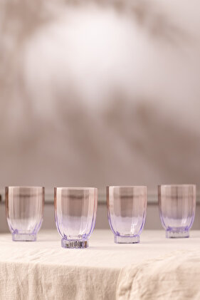 Purple Elite Set of 4 Water Glasses - 320 Cc