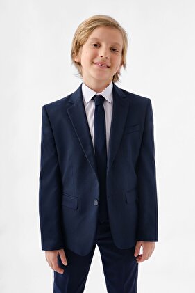 Erkek Çocuk Lacivert Gabardin Takım Elbise