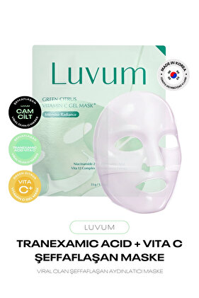 Şeffaflaşan Jel Kore Maske Luvum Green Citrus Vitamin C Gel Mask
