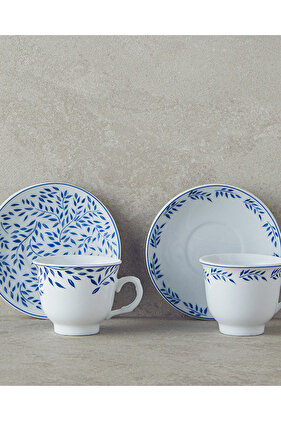 Std Blatt Porcelain - 2-Person Dark Blue Classic Coffee Cup Set 80 ml