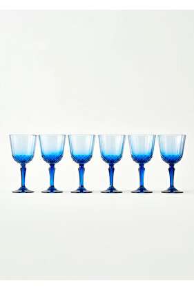 Colore Kesme Kadeh 6'lı Mavi (310 cc)