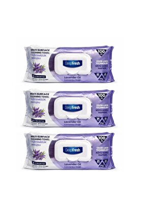 Servetele pentru multi suprafete lavanda, bicarbonat si otet -100 buc x 3 pachete