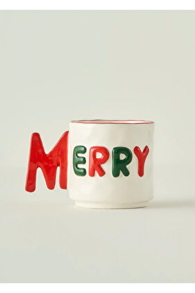 Merry Yılbaşı Stoneware Kupa (360 cc)