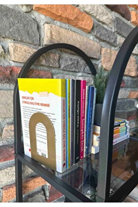2 Adet MAT GOLD ÖZEL SERİ Metal Kitap Desteği Kitap Tutucu Ev Ve Ofis Dekoratif Aksesuar Kitap Ayraç