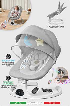 Movibaby Hareket Sensörlü Otomatik Ana Kucağı-Grey