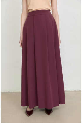 Double Mürdüm Çift Pile Etek