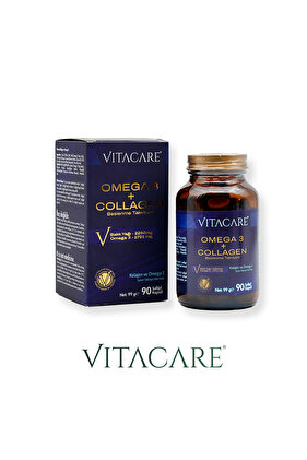 Omega 3 + Collagen 90 Softjel Kapsül, Cilt, Saç ve Eklem Desteği, Balık Yağı Takviyesi