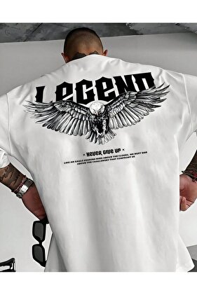 Мъжка тениска LEGENO с надпис на гърба "Никога не се предавай "