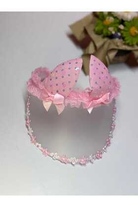 Kız Çocuk Taçlı Vízör Anti-LiV Kerumali Sapka Tatil Havuz Kenarında. Deniz ve Yürüyüşte Üstu Açık