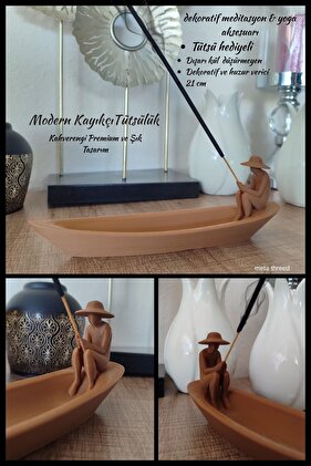 Modern Kayıkçı Tütsülük 17cm - 3D Baskı
