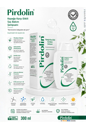 Pirdolin Kepek Karşıtı Şampuan 300 ML | Pirokton Olamin İçeren Saç Bakım Şampuanı