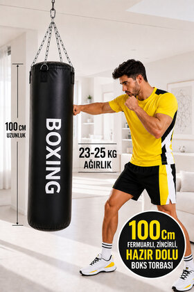 100 Cm X 35 Cm Hazır Dolu Boks Kum Torbası