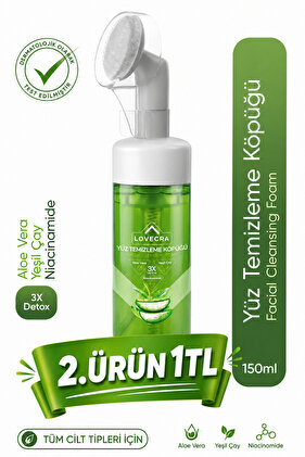 Aloe Vera Yüz Temizleme Köpüğü Gözenek Arındırıcı Derinlemesine Temizlik Canlılık 150 ml